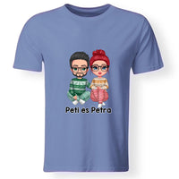 Karácsonyi cuki páros férfi póló