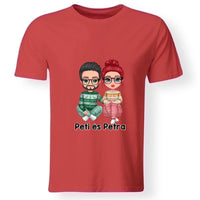 Karácsonyi cuki páros férfi póló