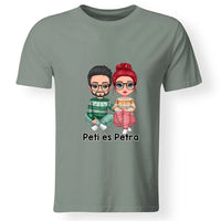 Karácsonyi cuki páros férfi póló