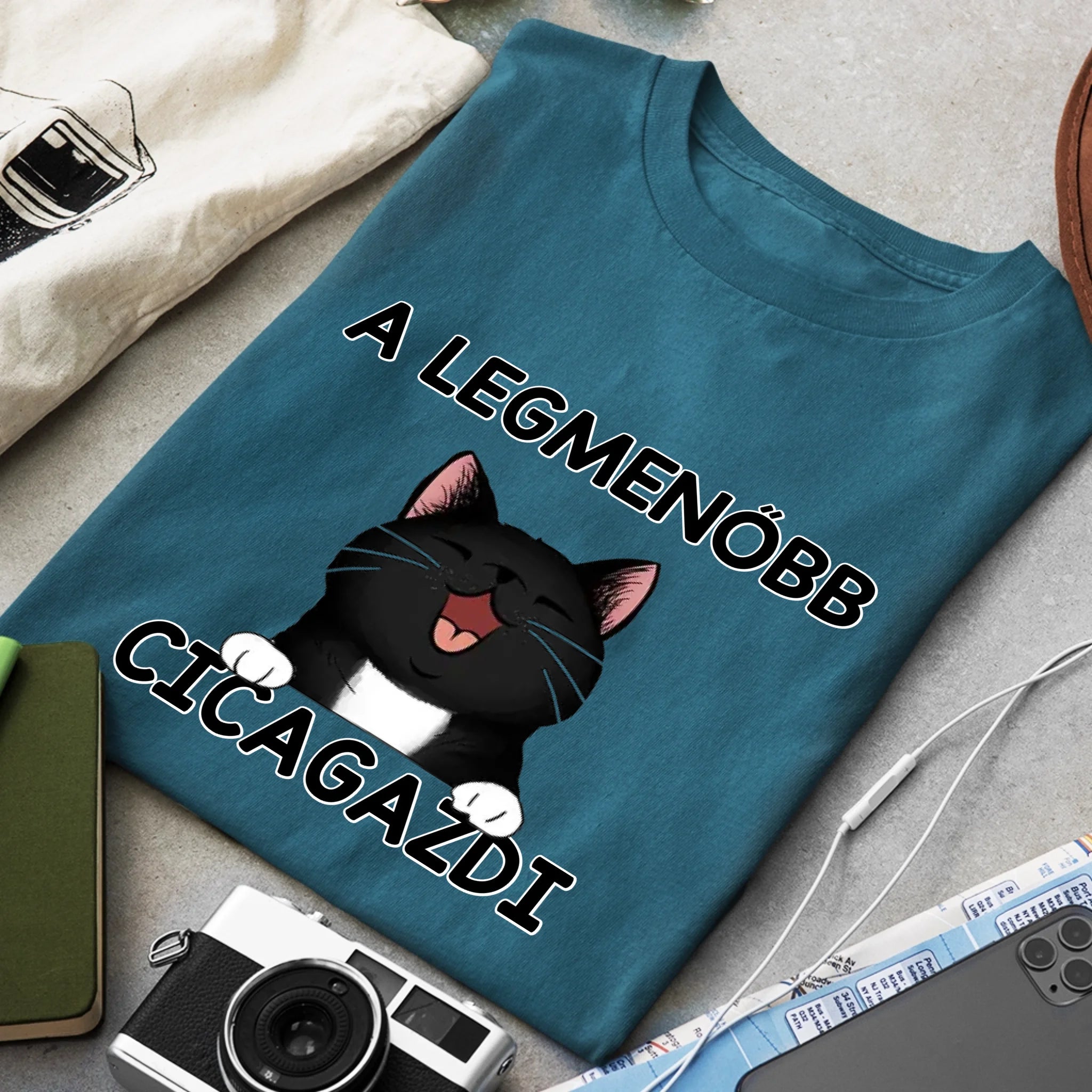 Menő Cicagazdi Póló Férfiaknak