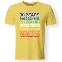 30-as szülinapi póló férfiaknak