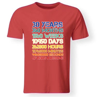 30-as szülinapi póló férfiaknak