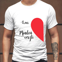 Összeillesztős szív póló férfi