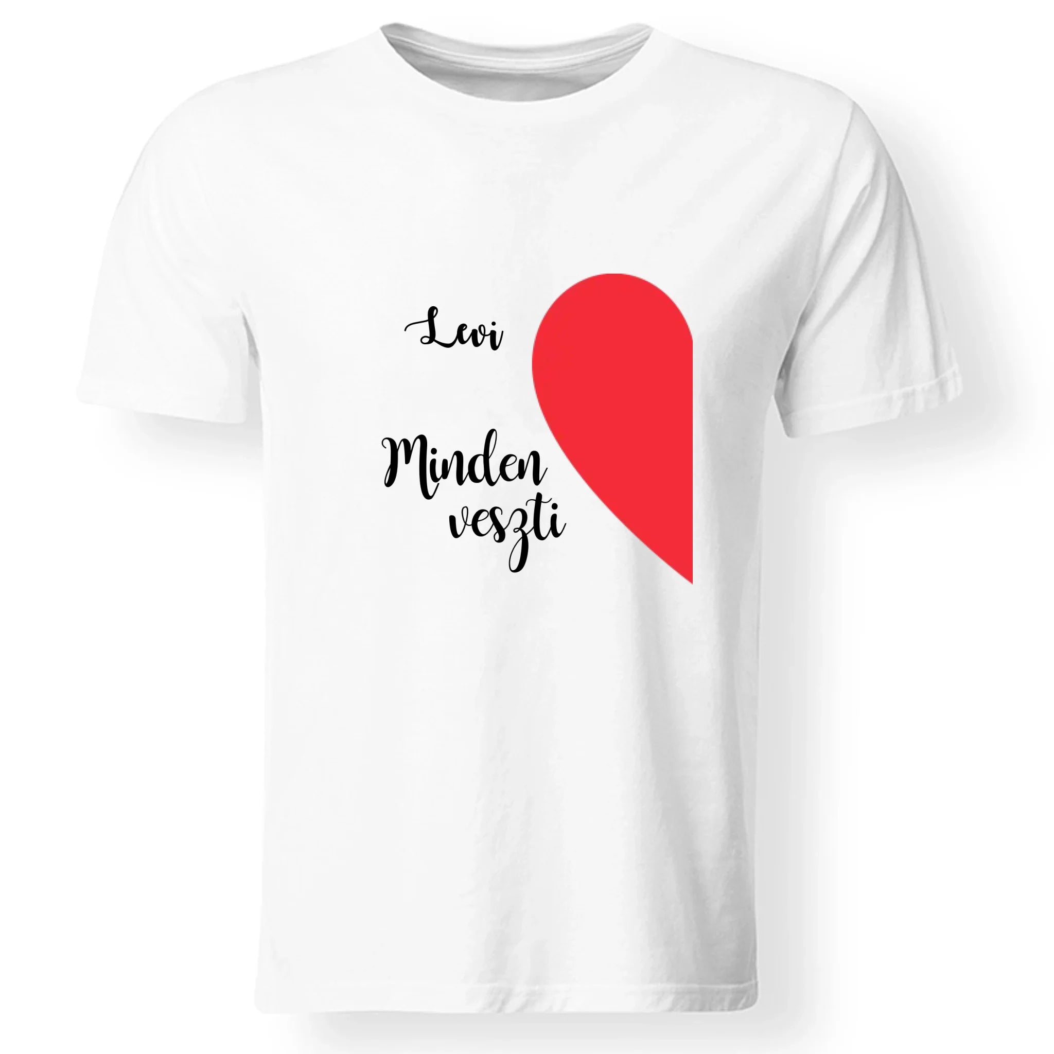 Összeillesztős szív póló férfi