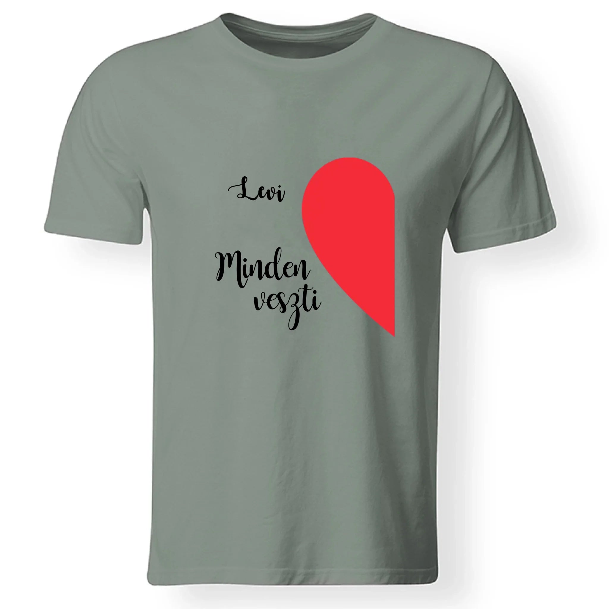 Összeillesztős szív póló férfi