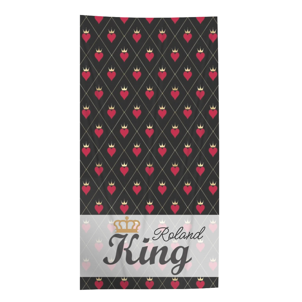 Egyedi neves törölköző King felirattal férfiaknak