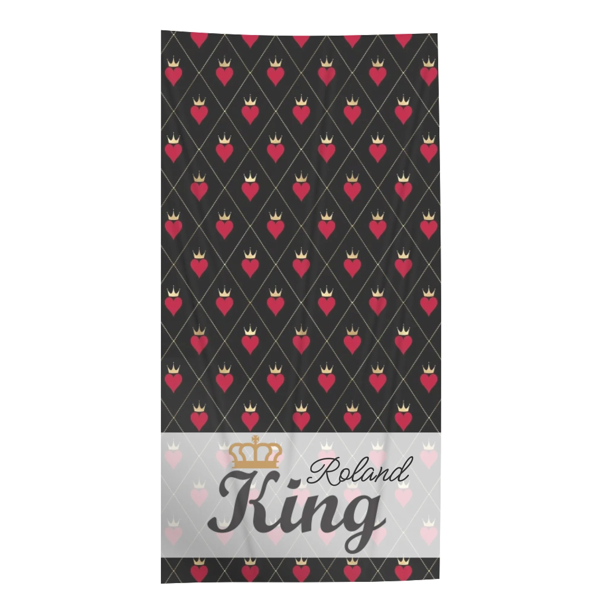 Egyedi neves törölköző King felirattal férfiaknak