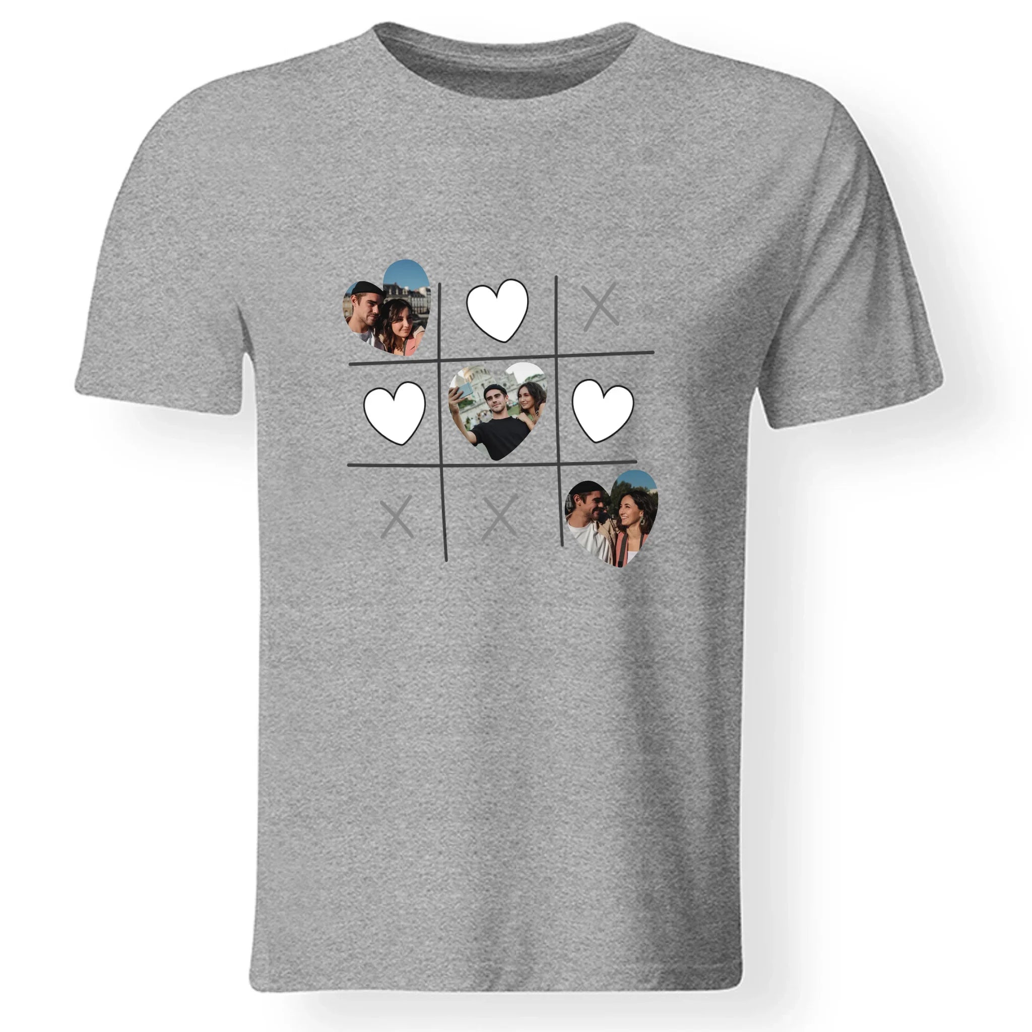 Egyedi képes szív bingós férfi poló pároknak