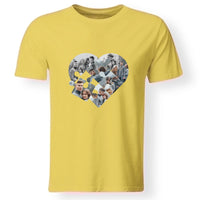 Mozaik mintás szív puzzle férfi poló