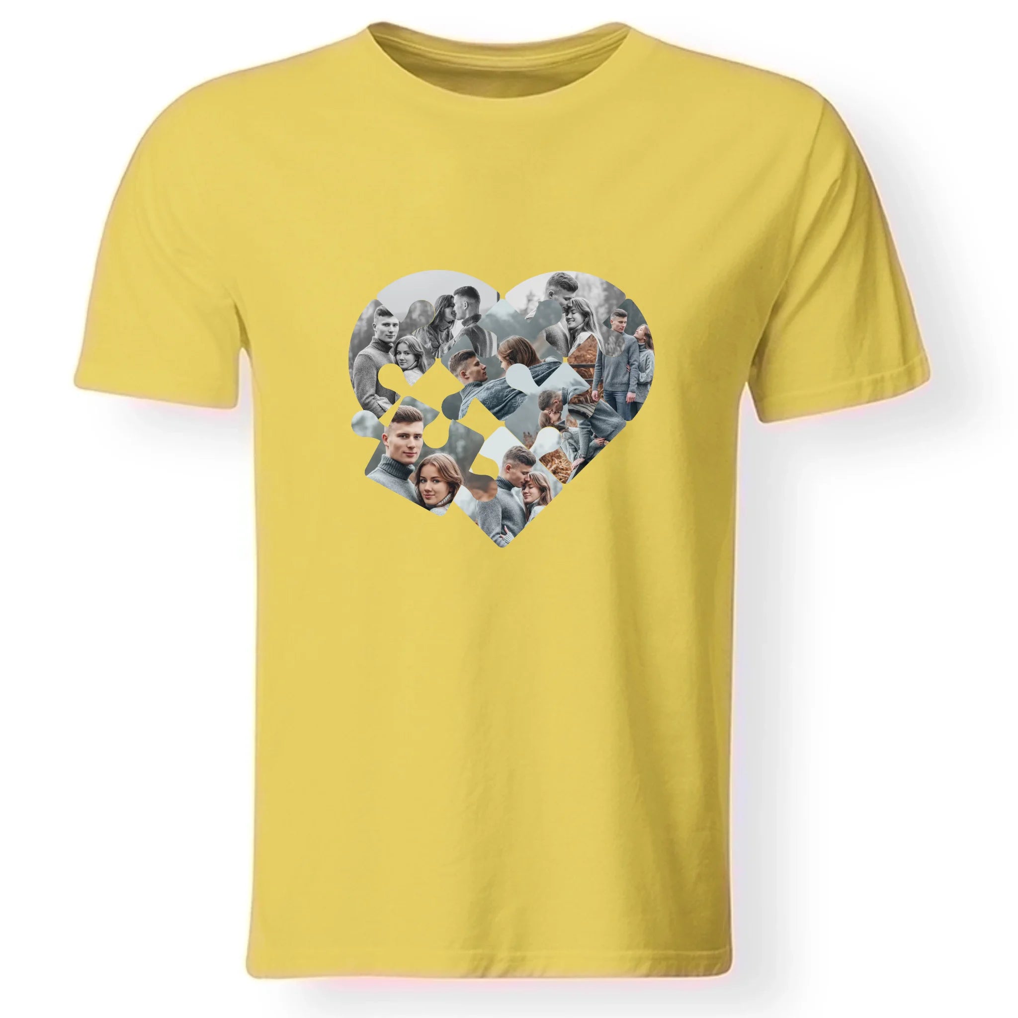 Mozaik mintás szív puzzle férfi poló