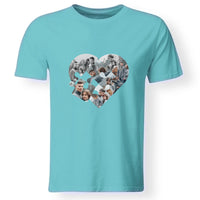 Mozaik mintás szív puzzle férfi poló