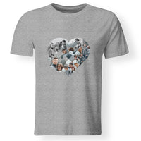 Mozaik mintás szív puzzle férfi poló