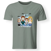 Cukifejű család férfi póló több gyerekkel