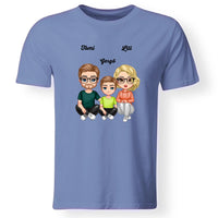 Cukifejű család férfi póló fiúval