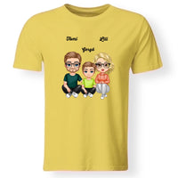 Cukifejű család férfi póló fiúval