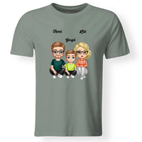 Cukifejű család férfi póló fiúval