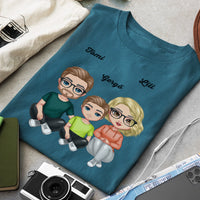 Cukifejű család férfi póló fiúval