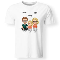 Cukifejű család férfi póló lánnyal