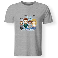 Cukifejű család férfi póló több gyerekkel