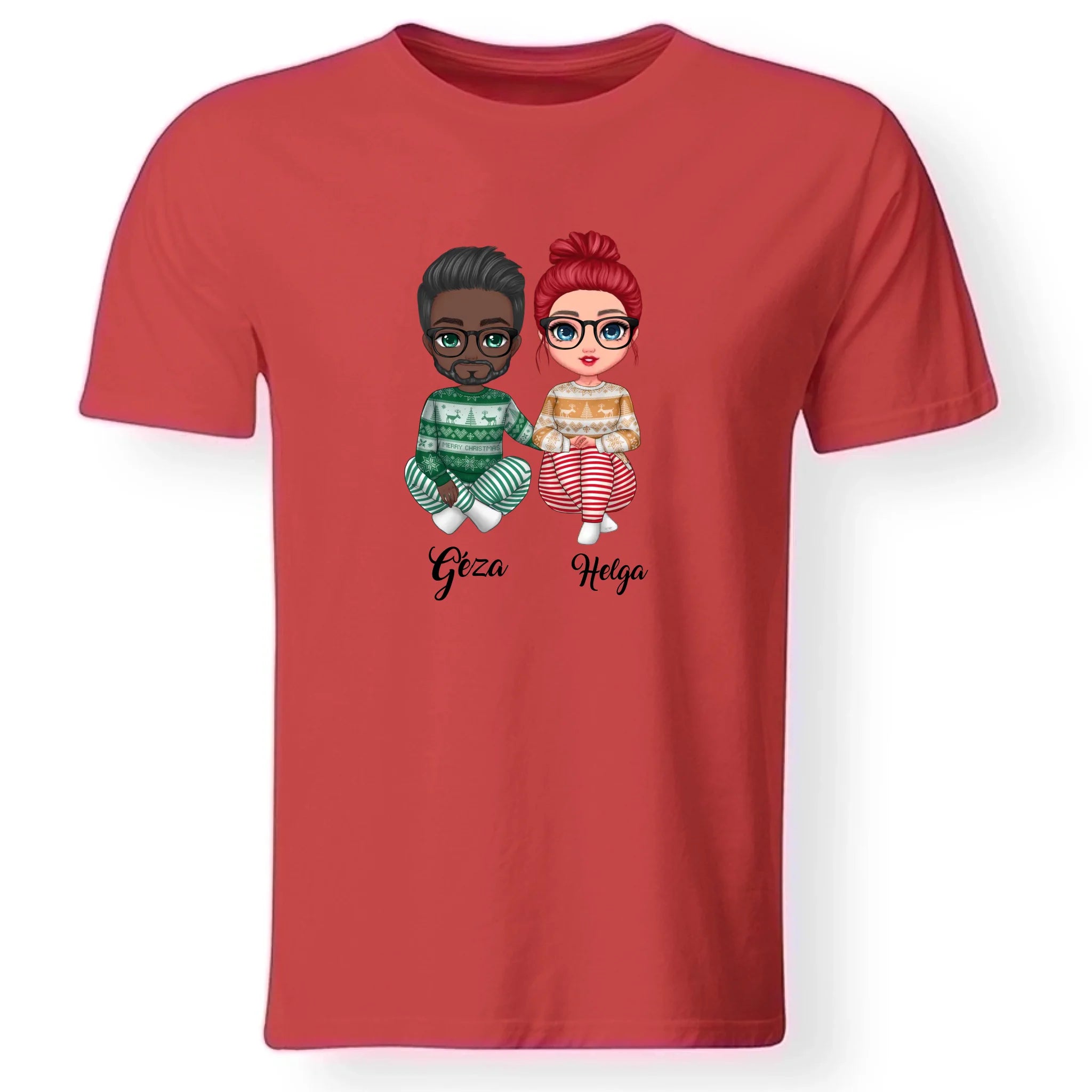 Karácsonyi páros férfi póló