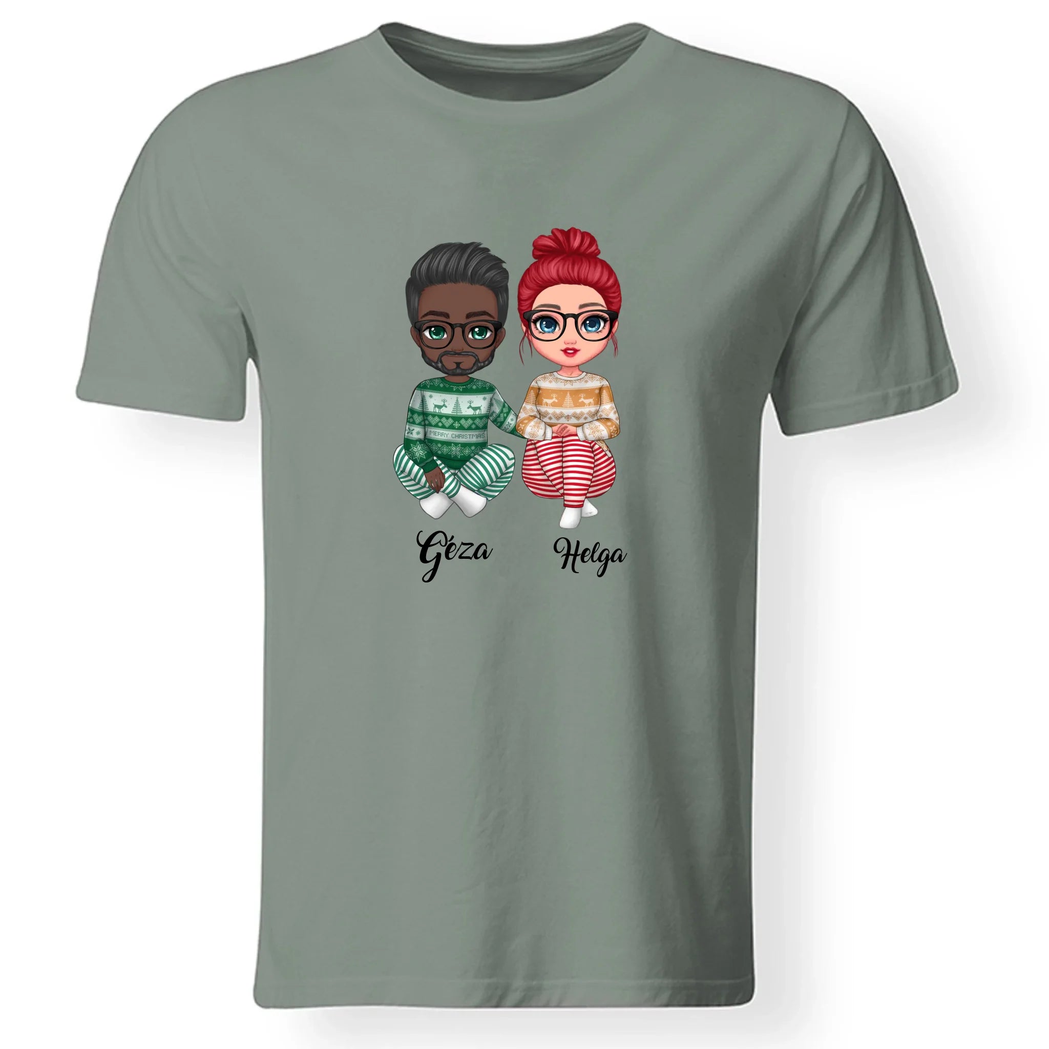 Karácsonyi páros férfi póló