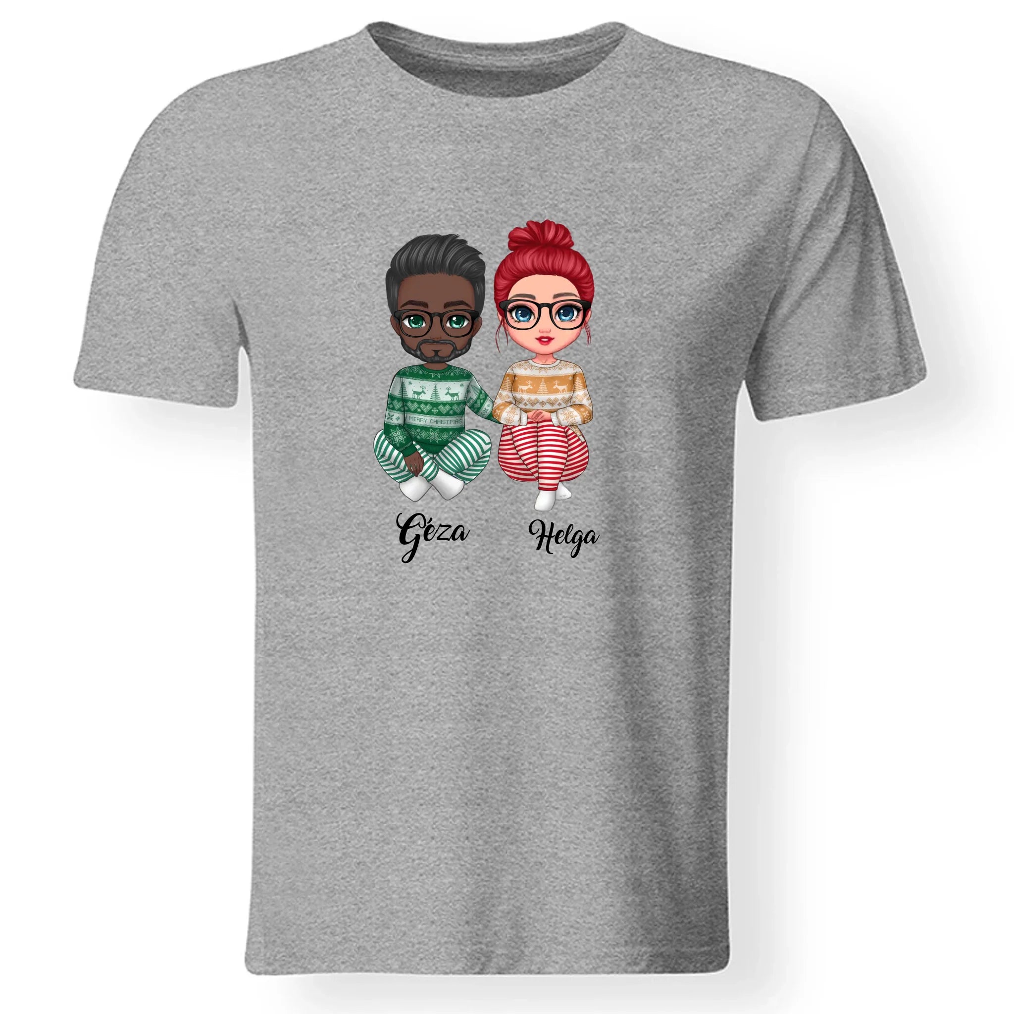 Karácsonyi páros férfi póló