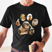 Egyedi fényképes kutyás férfi póló