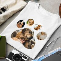 Egyedi fényképes kutyás férfi póló