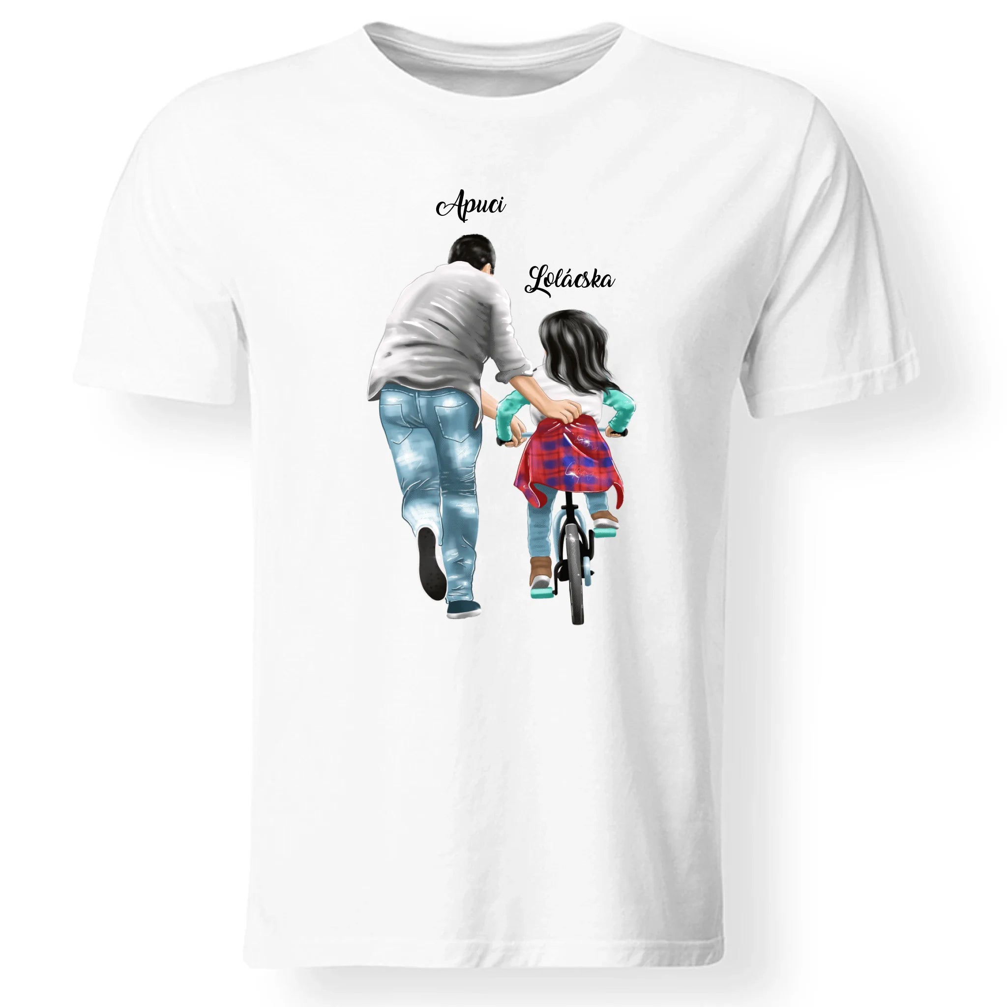 Apa-lánya biciklis póló