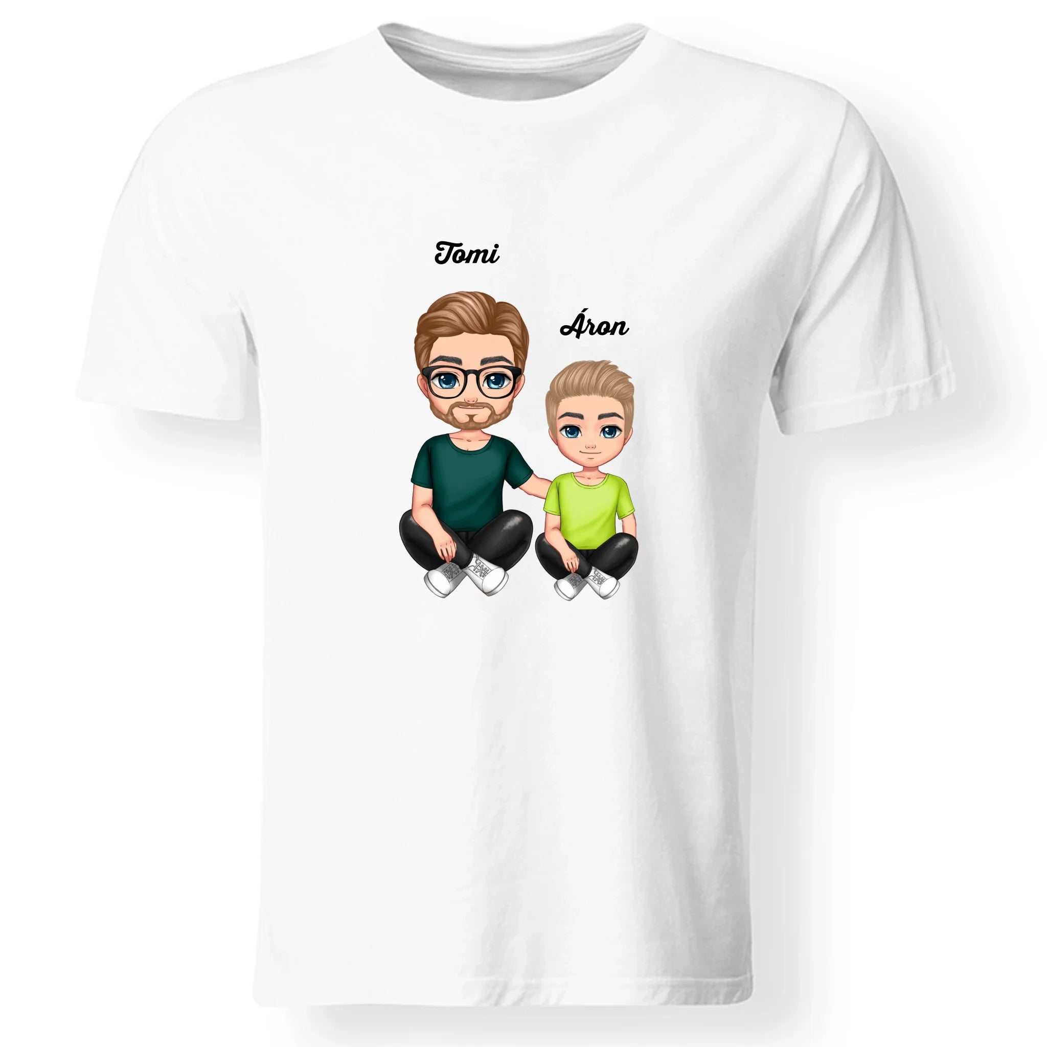 Cukifejű karakteres apa-fia póló