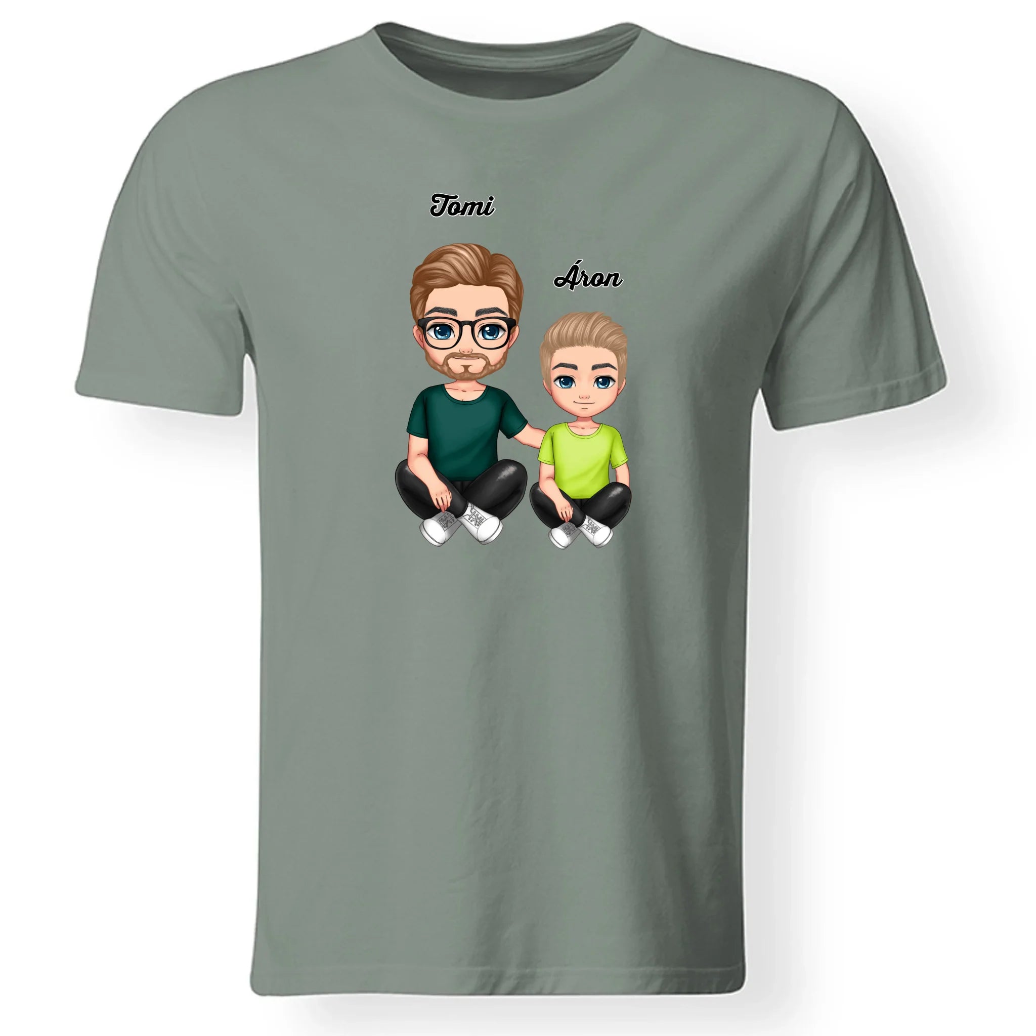 Cukifejű karakteres apa-fia póló