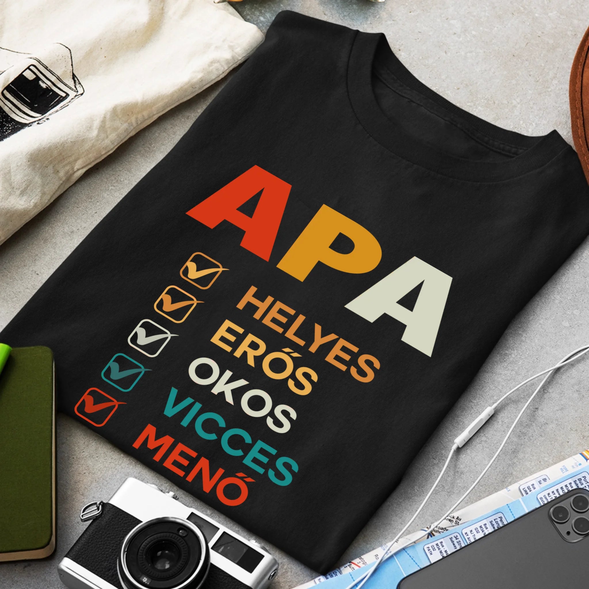 Apa jellemzős póló