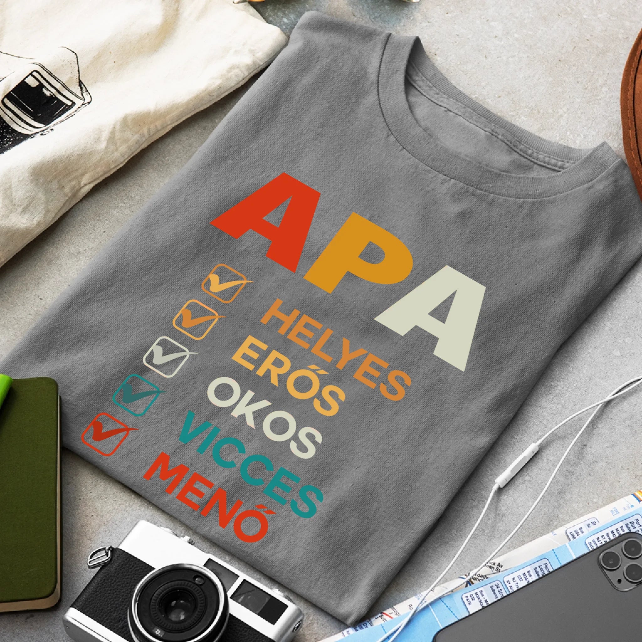 Apa jellemzős póló