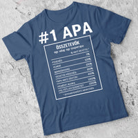 Apa jellemzős póló fix mintával