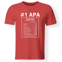 Apa jellemzős póló fix mintával