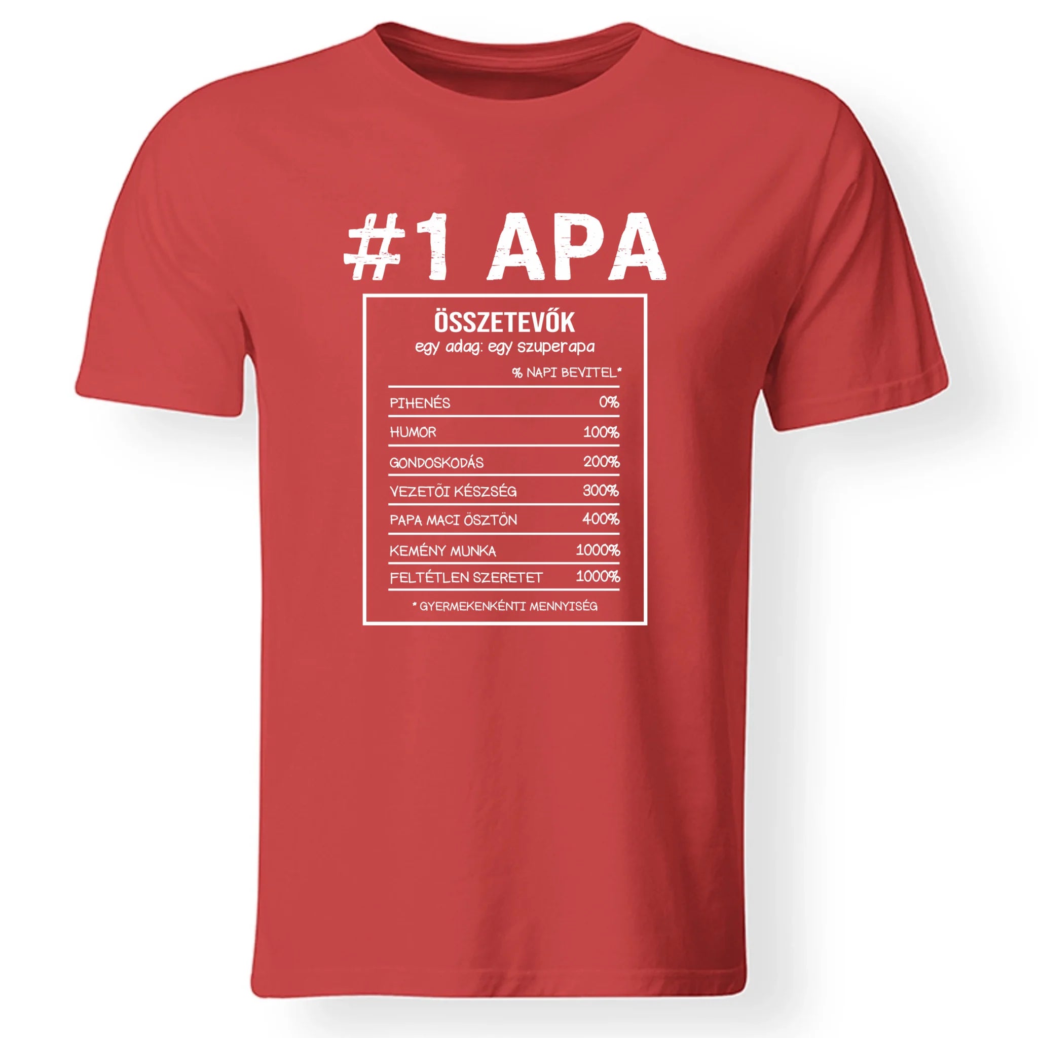 Apa jellemzős póló fix mintával