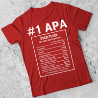 Apa jellemzős póló fix mintával