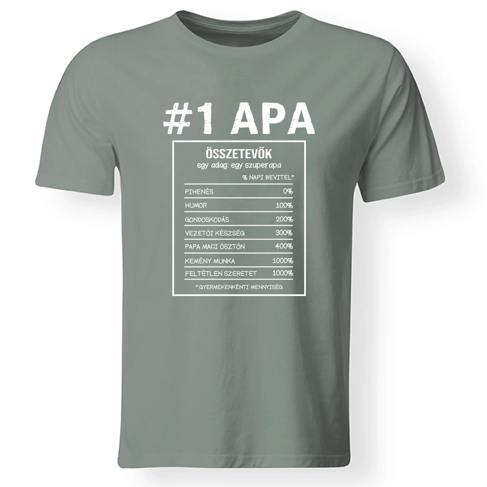 Apa jellemzős póló fix mintával