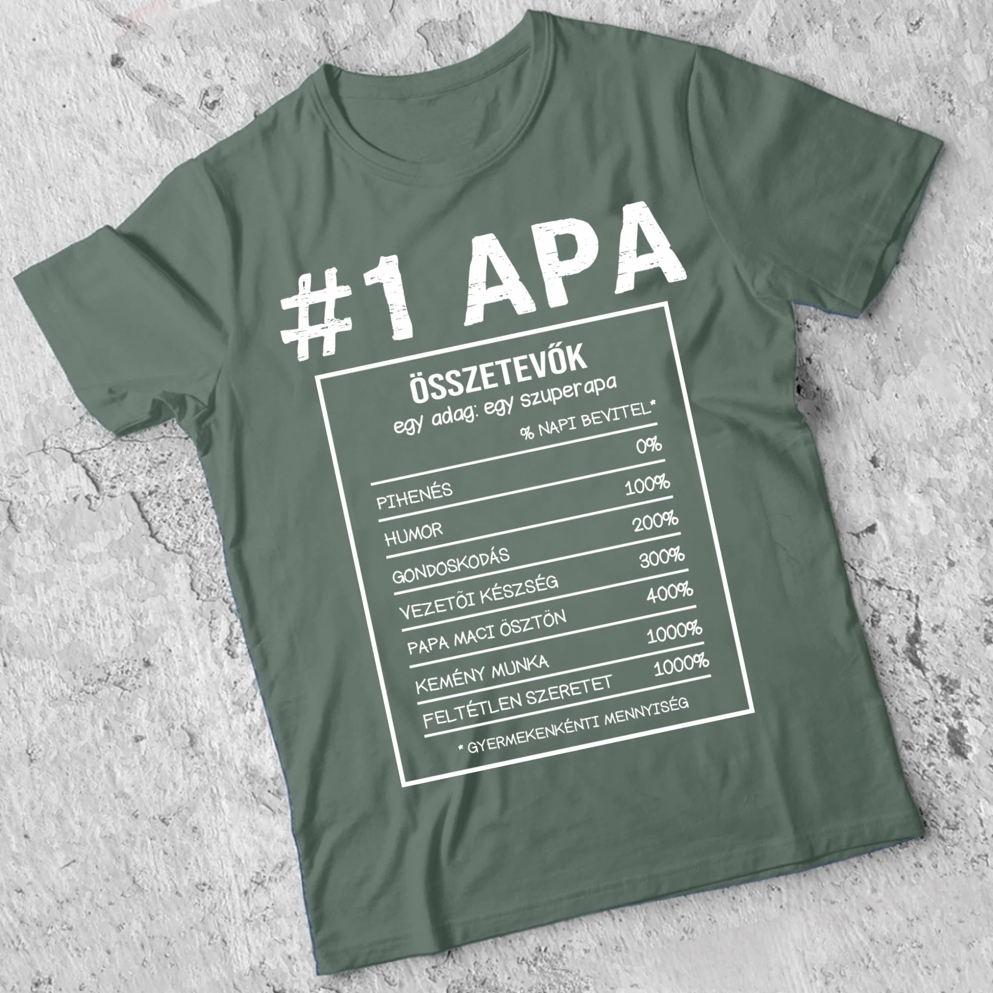 Apa jellemzős póló fix mintával