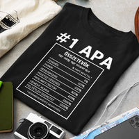 Apa jellemzős póló fix mintával