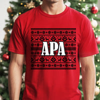 Karácsonyi mintás családi póló férfiaknak