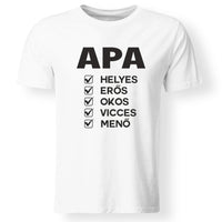 Apa jellemzős póló fix mintával