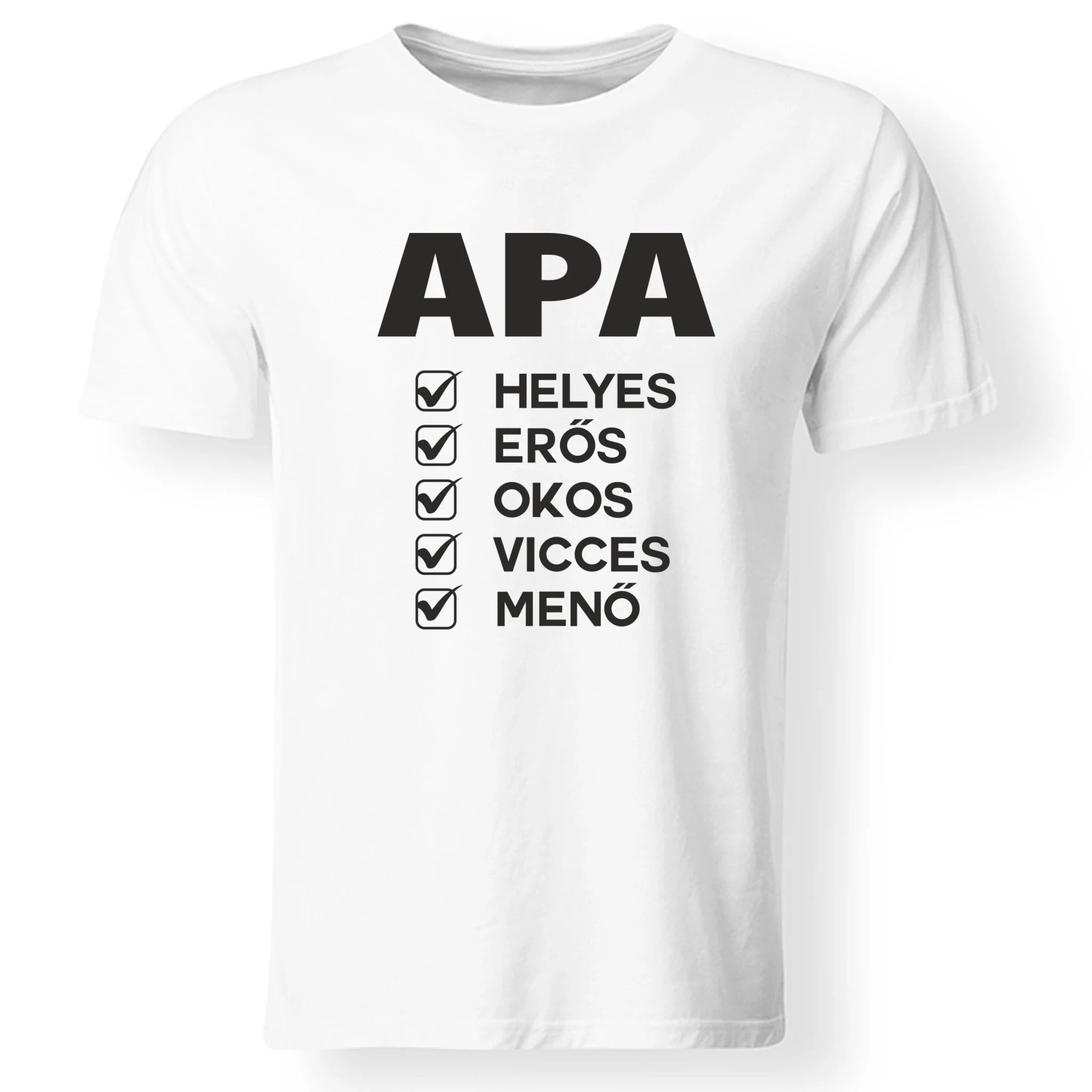 Apa jellemzős póló fix mintával