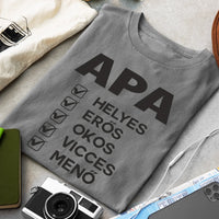 Apa jellemzős póló fix mintával