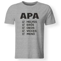 Apa jellemzős póló fix mintával