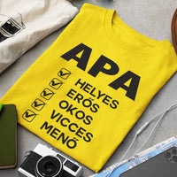 Apa jellemzős póló fix mintával