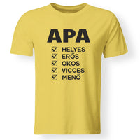 Apa jellemzős póló fix mintával