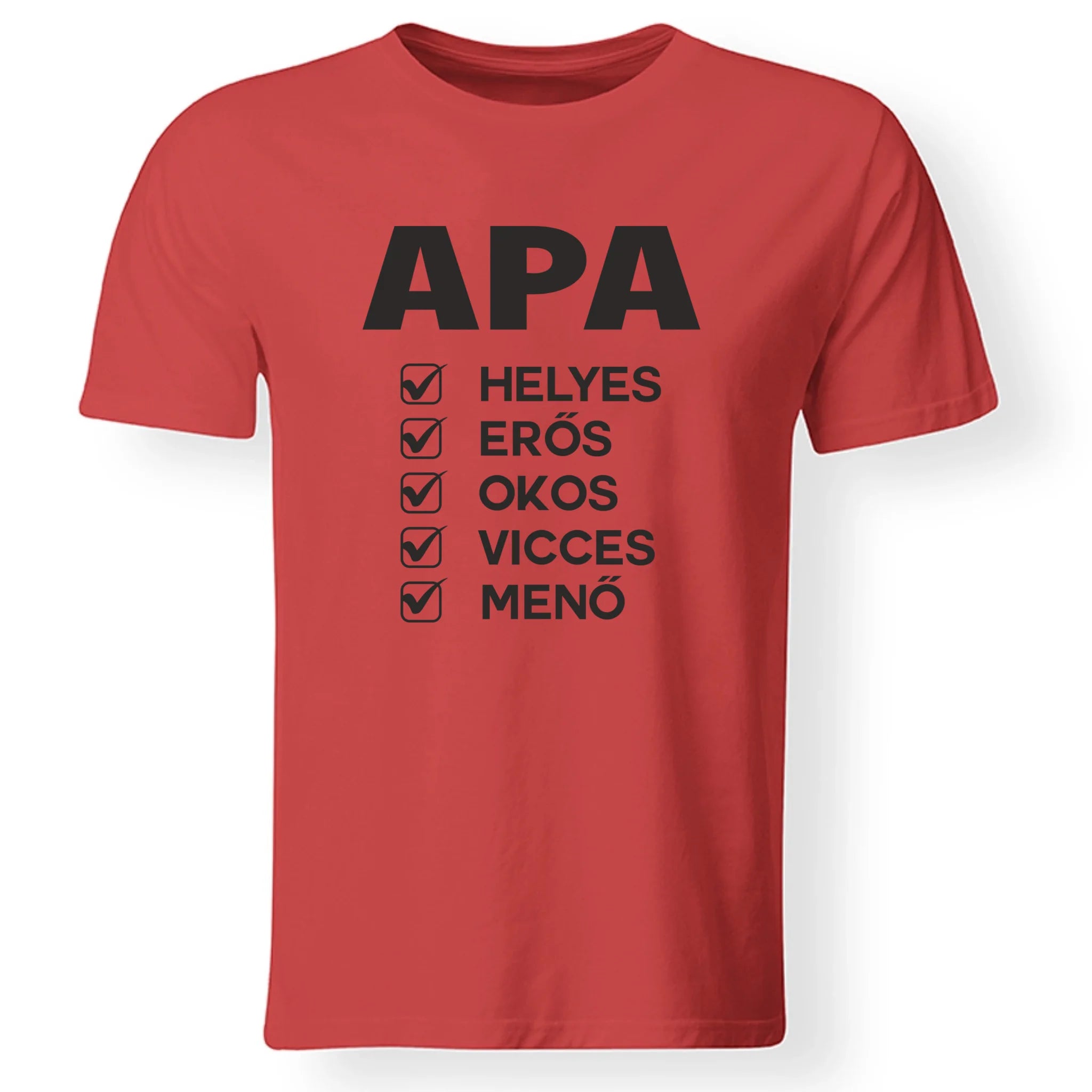 Apa jellemzős póló fix mintával