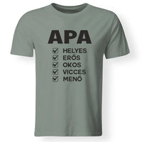 Apa jellemzős póló fix mintával