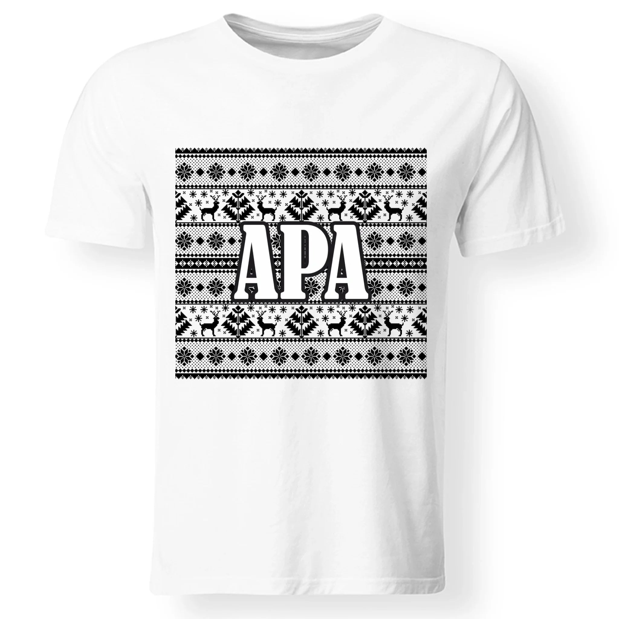 Karácsonyi mintás családi póló férfiaknak